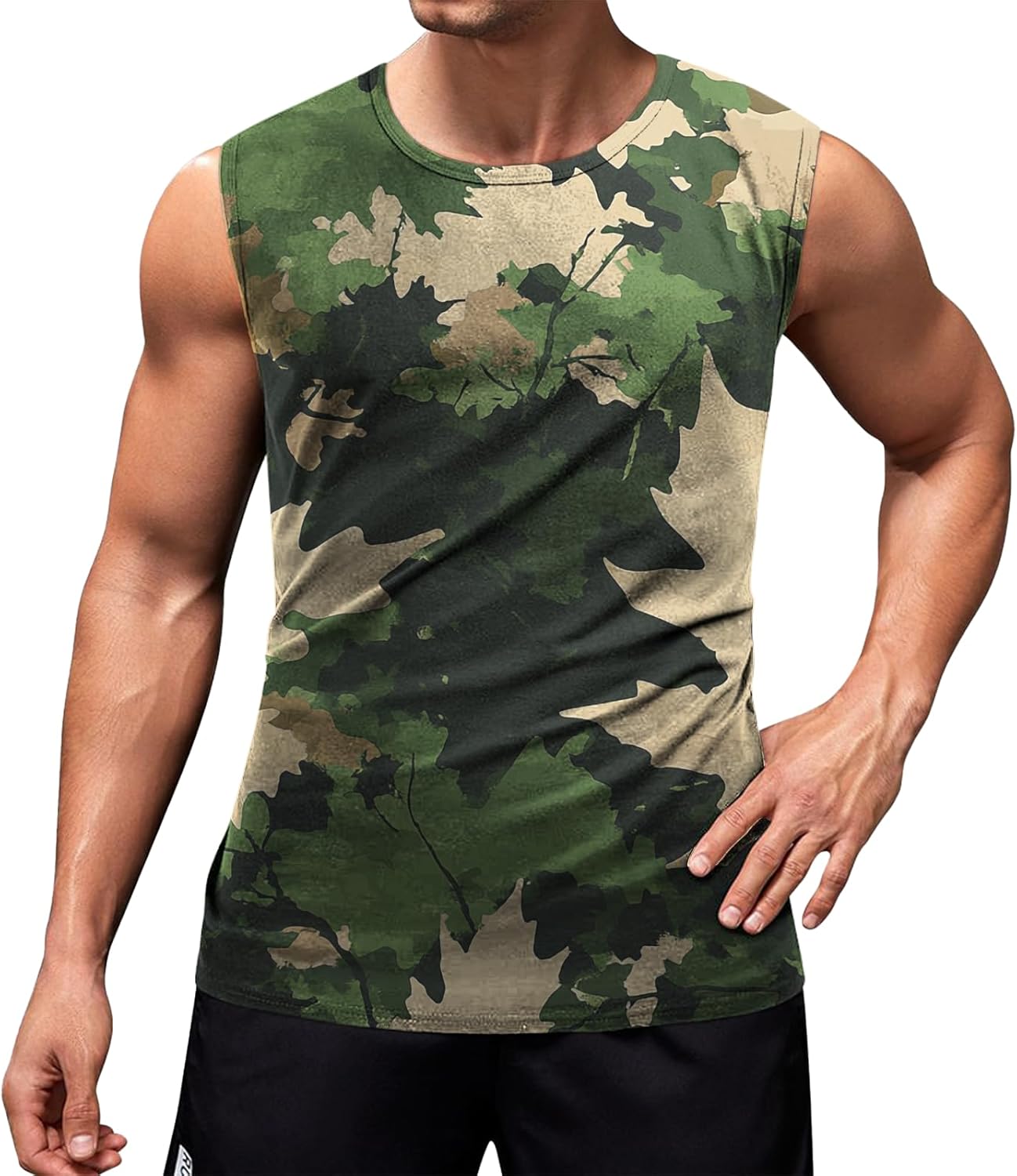 Mens Tank Tops Graphic Beach Tank Tops for Men Lightweight Breathable Sleeveless T-...