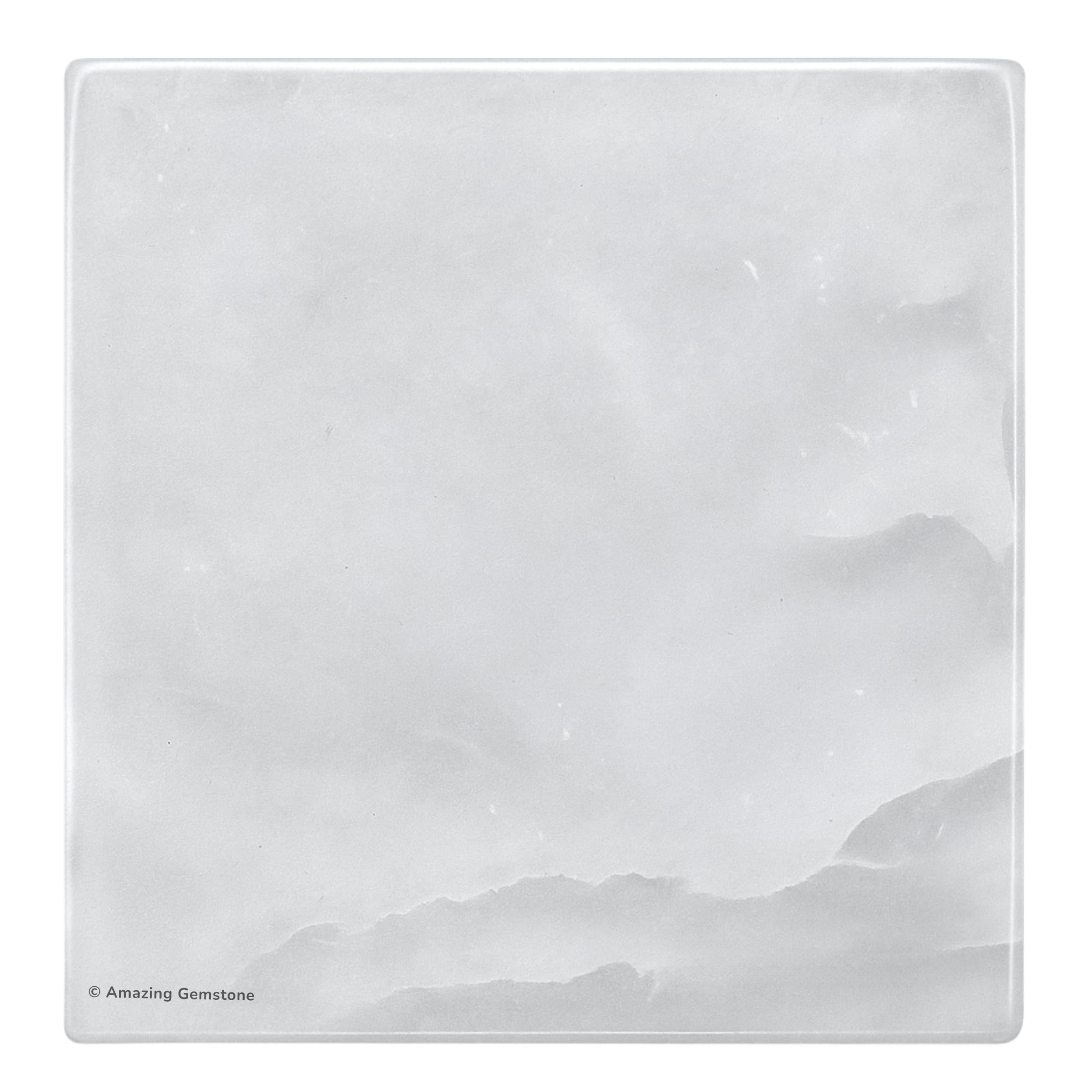 Amazing Gemstone Selenite Crystal Charging Plate for Crystals and Healing Stones, 4" Selenite Crystal Plate Coaster for Home, Office Table Decor (