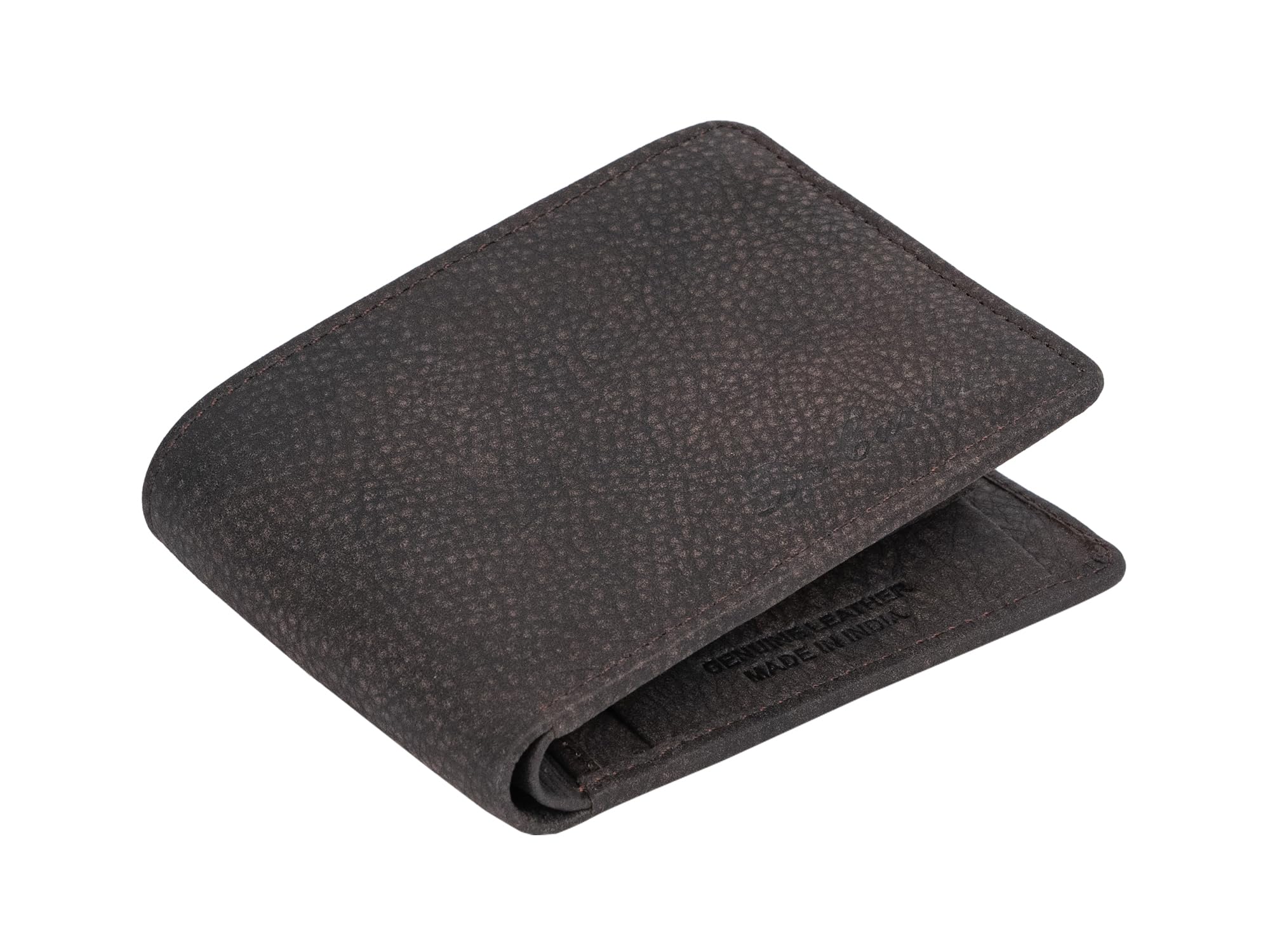 DECARDINPure Leather Brown Wallet for Men | 6 Card Slots | 2 Currency & 2 Secret Compartments | 1 Coin Pocket