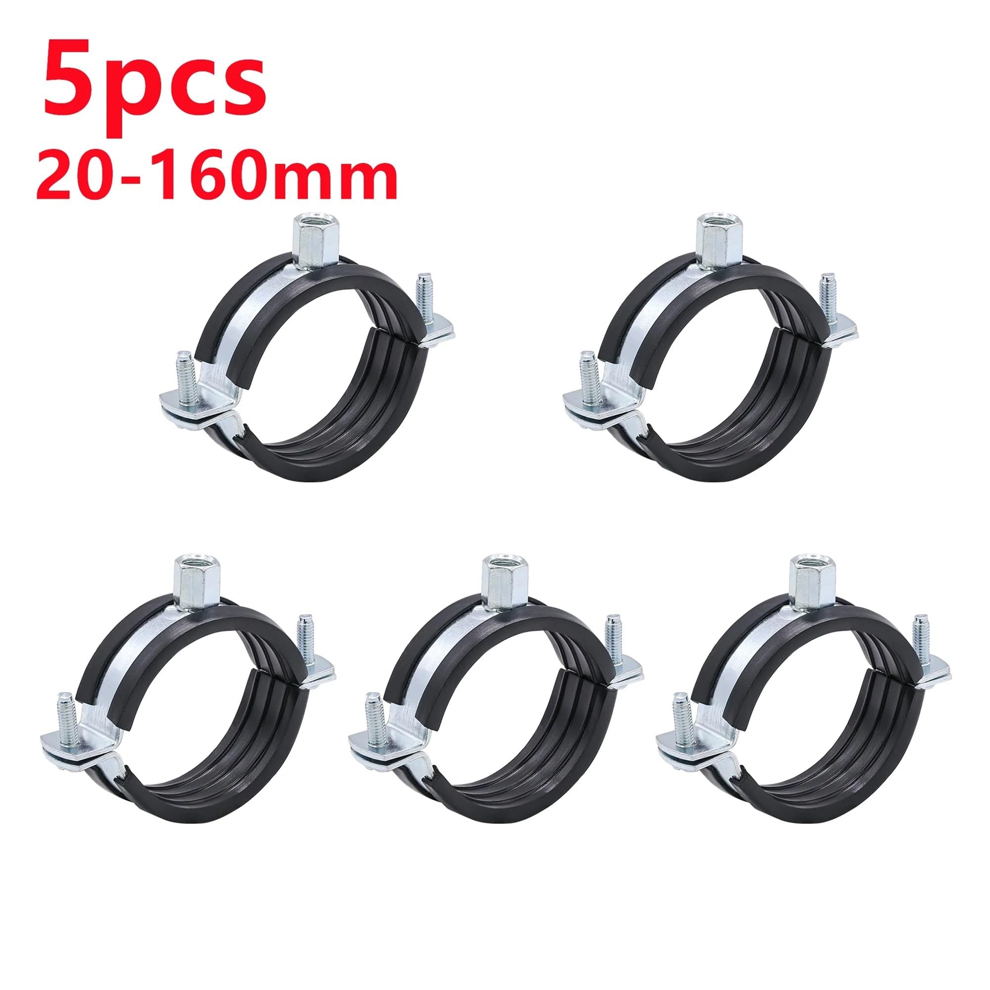 Regulowany zacisk do rur ze stali nierdzewnej | 20-160 mm dla wspornika rury: regulowany wspornik(5pcs 40mm)