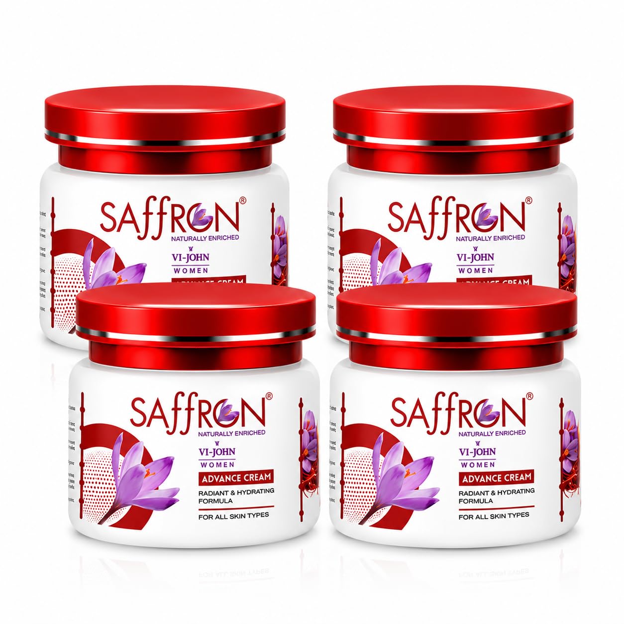 VI - JOHN Advanced Saffron Fairness Cream for Uneven Skin Tone and Rejuvenate Skin | Chemical Free Face Cream for Radiant Glow and Dark Spots (All Type Skin) (50G, Pack Of 4)-picture-15