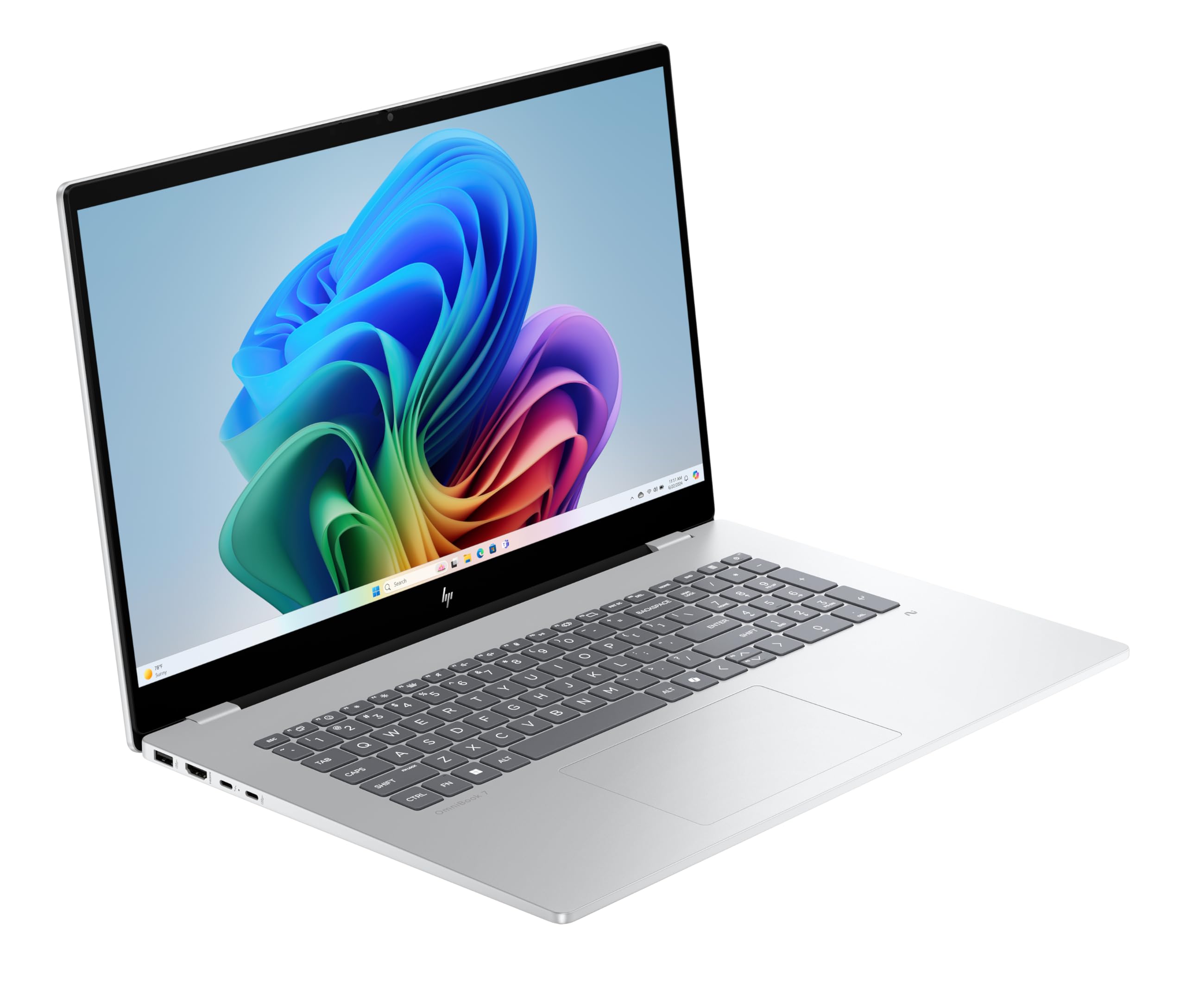 HP OmniBook X Flip 2-in-1 Laptop 16" 2K Touchscreen Intel Core Ultra 5 16GB RAM 1TB Win11 Silber