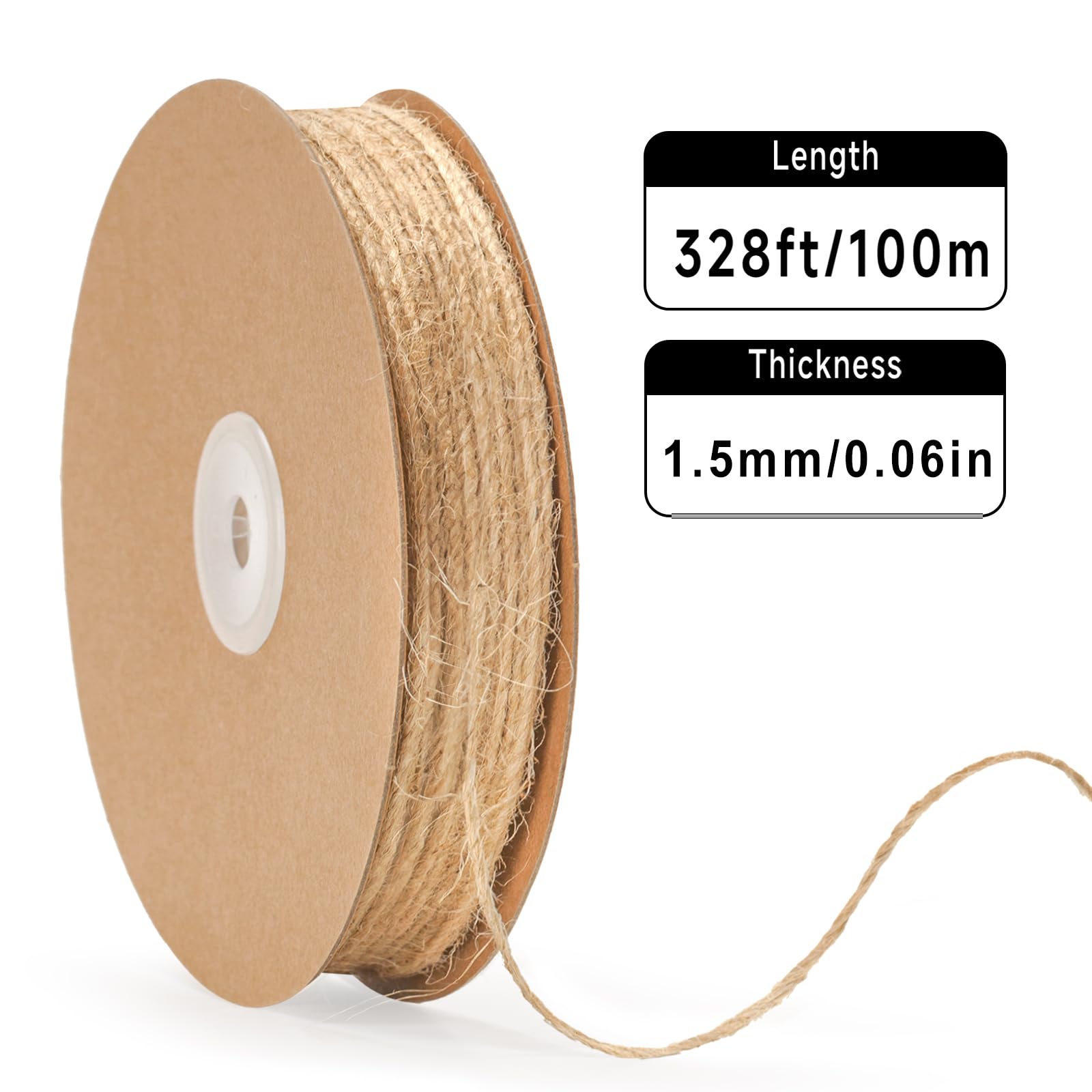 Spago di Iuta Naturale 100m 1.5mm G2PLUS Cordino Giardinaggio