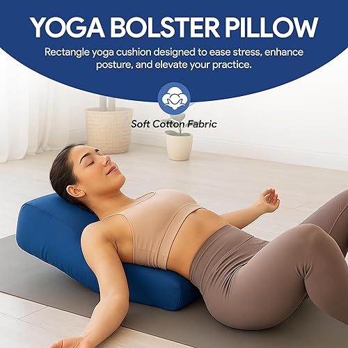 Miniatura 5 de Almohada de yoga para meditación y apoyo, almohada de triple capa para yoga restaurativo, cojín de apoyo para entrenamiento de ejercicio, funda