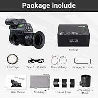 Vista 5 de Monocular de visión nocturna para caza,1080P,Clip en alcance con IR 850nm y 940nm,Alcances de caza infrarrojos para rifles,Iluminador IR con WiFi