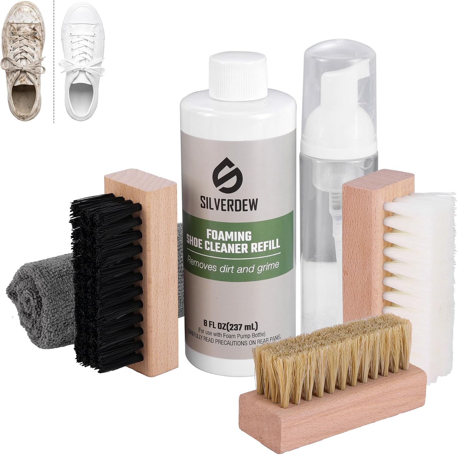 6PCS Shoe Cleaning Kit for Leather, Mesh, Suede & Nubuck Sneakers