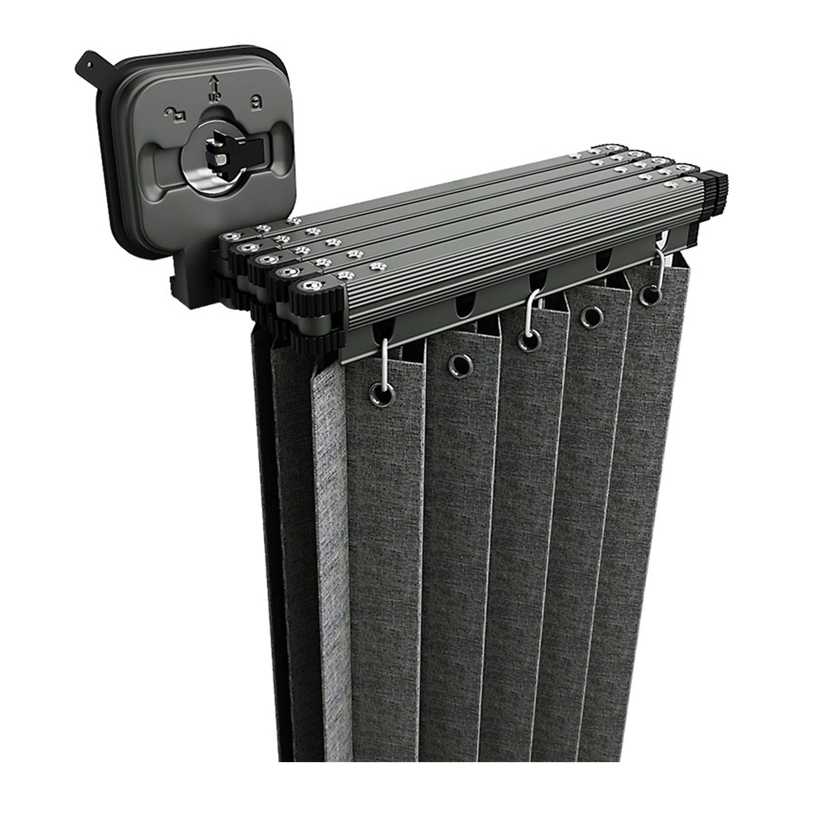 Tringle à rideau de douche multifonction sans perçage portable 4 plis
