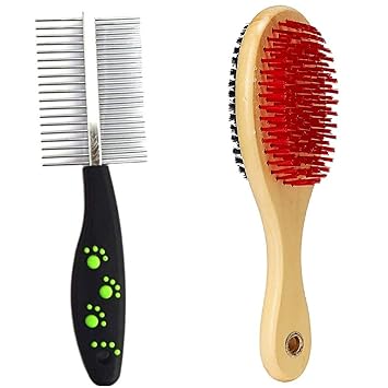 Pet Needs Imported Grooming Brushes for Dog, Combo of 2
