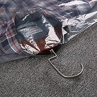 Vista 4 de 10 fundas de plástico transparente para ropa de 35.4 pulgadas, bolsas protectoras a prueba de polvo, adecuadas para almacenamiento en el hogar