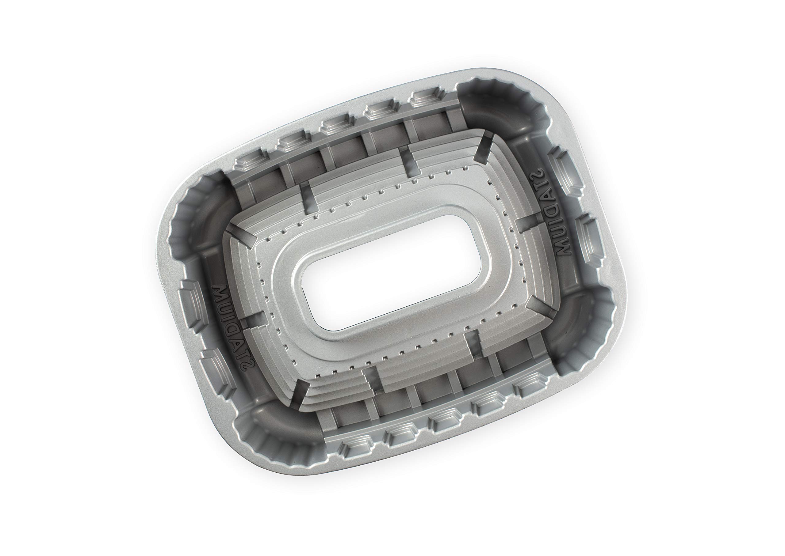 Nordic Ware Stadion-Kuchenform, 9 Tassen, Metallic-Blau