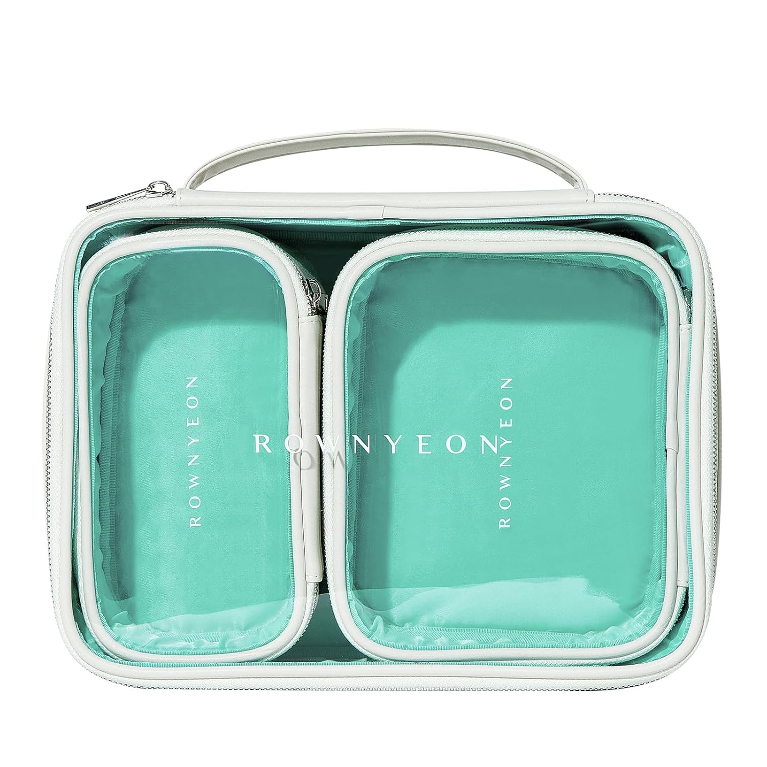 Rownyeon Clear Makeup Case 3 Pcs Transparent Cosmetic Bag