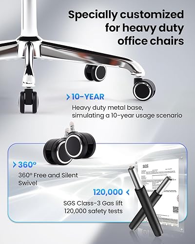 Miniatura 9 de Sillas de escritorio de oficina en casa con reposapiés, silla de oficina ejecutiva ergonómica de masaje de amasamiento 3D, pasamanos reclinables