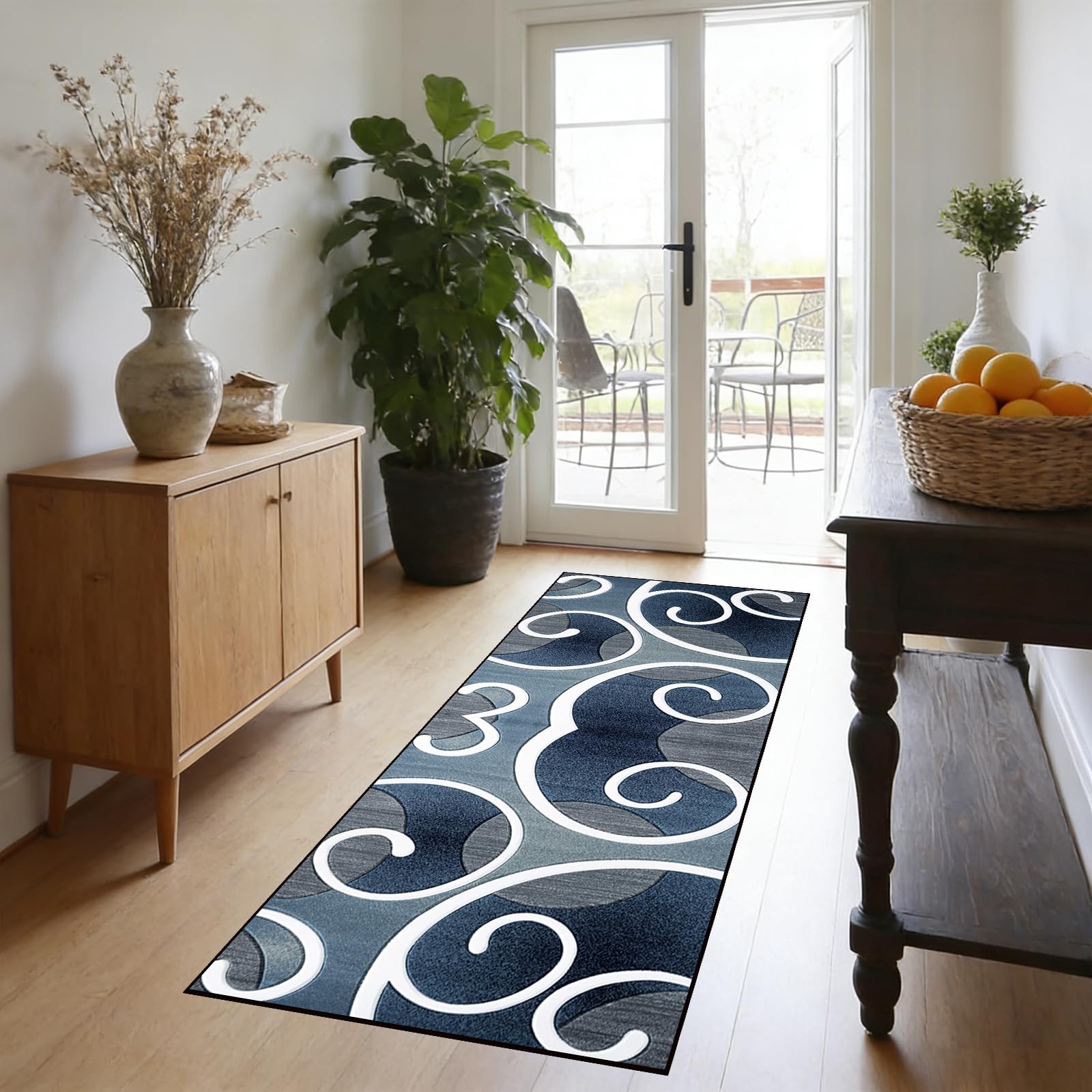 Alfombra cocina antideslizante 50x275 cm lavable para suelos de dormitorio pasillo y lavadero