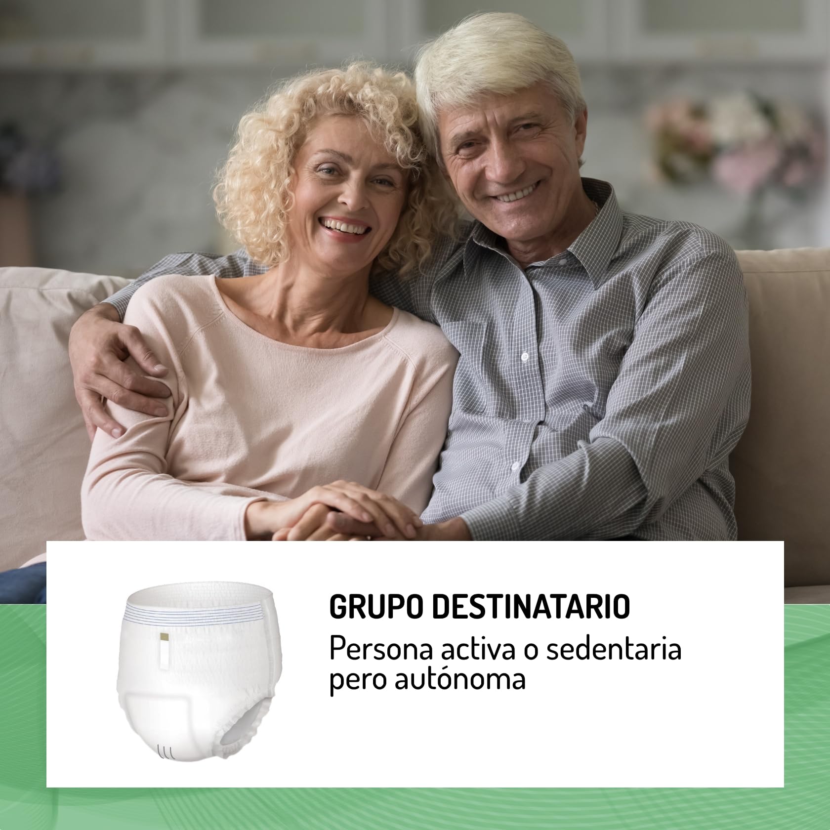 Absorbeo Pants Extra,Braga-Pañal para Adultos, Absorbentes y Elásticas para Incontinencia Moderada, Confort Absoluto, Protección ,Antiolor,Totalmente Transpirable, Unisex, L,14 Unidades (Paquete de 1)