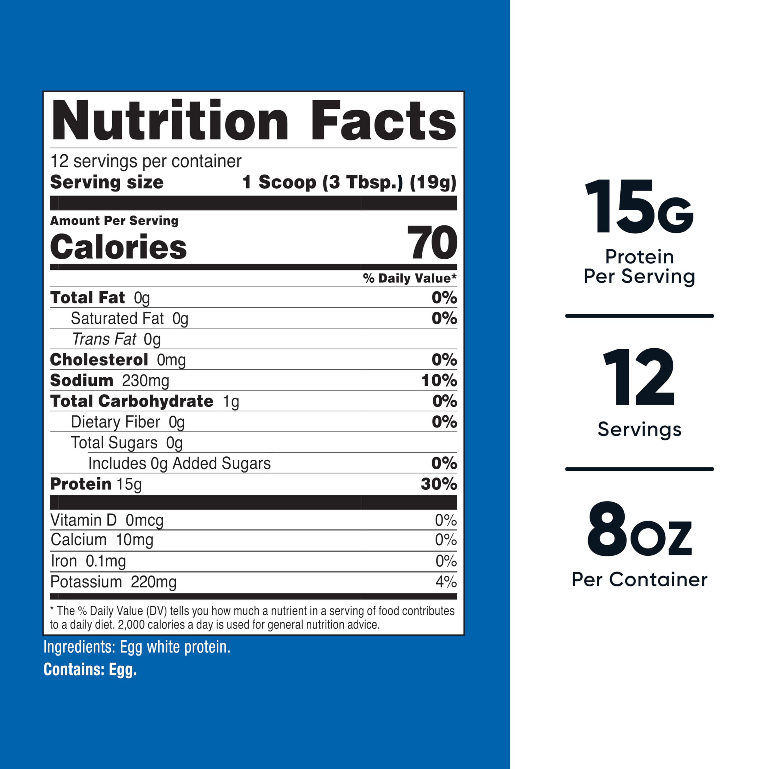 Nutricost Egg White Protein Powder 8oz (Unflavored) - Non-GMO, Gluten Free — Amazon image 2