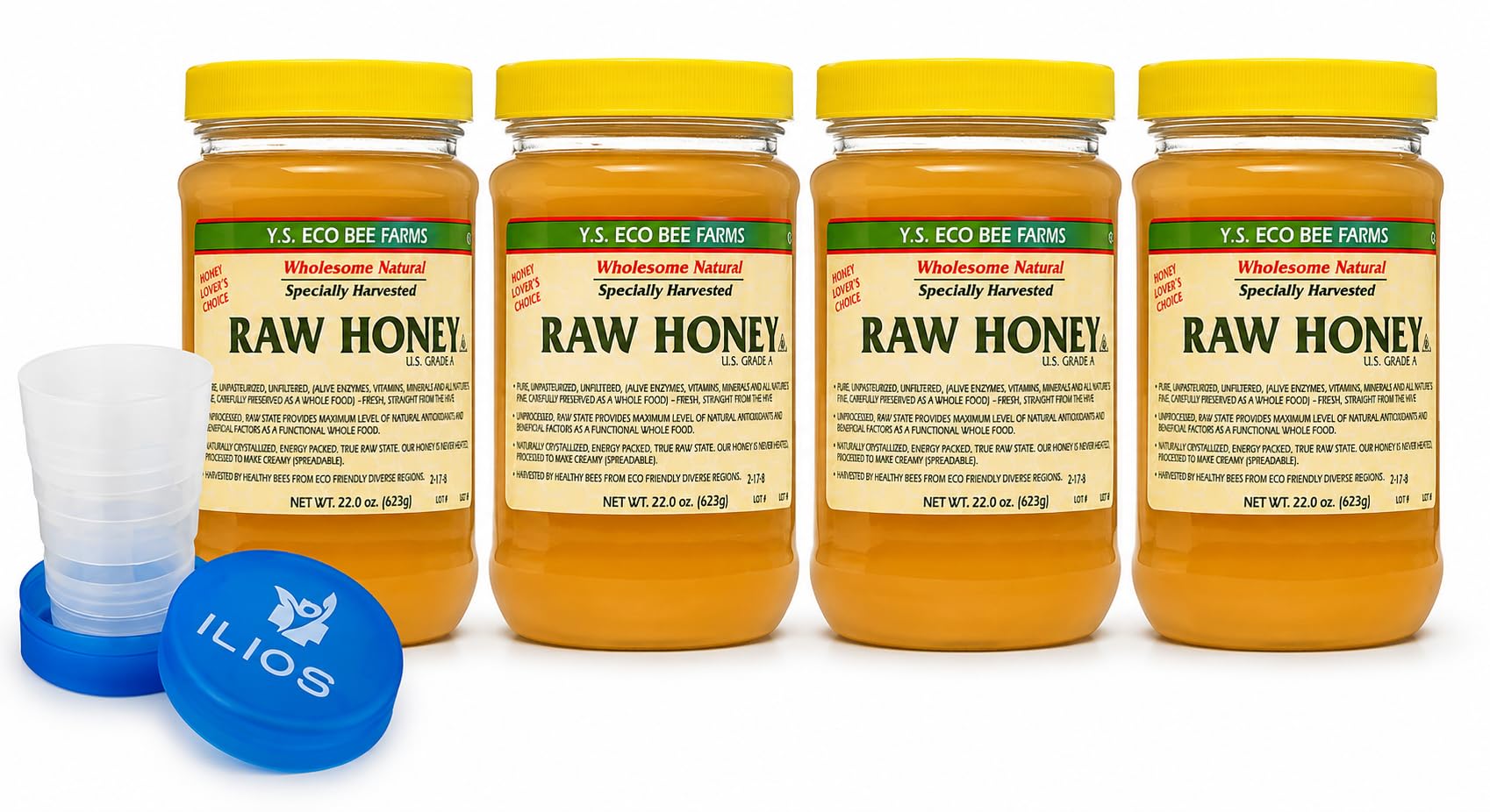 Amazon.com : Y.S. Eco Bee Farms Raw Honey Organic Unfiltered, 22