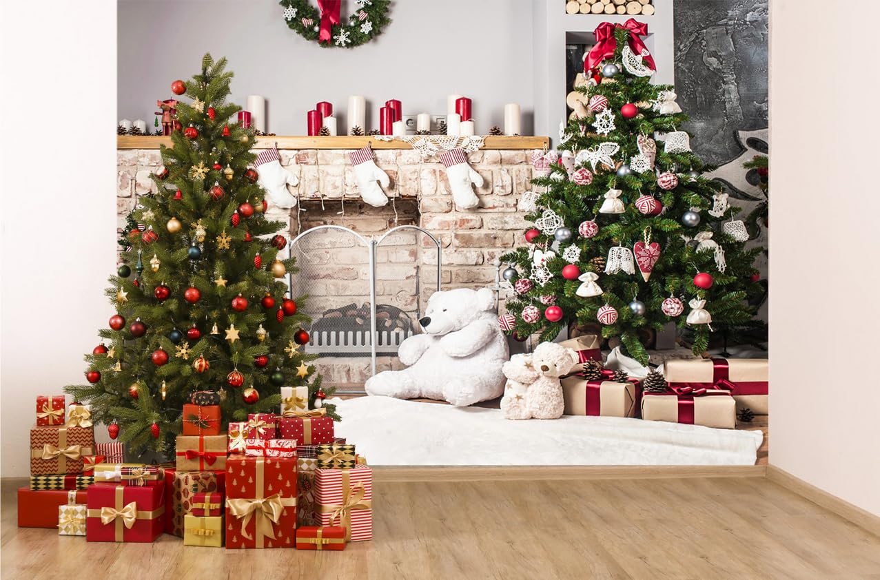 Fotowand Hintergrund AIIKES 8x6FT Weihnachtshintergrund Weihnachtskamin  Fotografie Hintergrund Weihnachten Holzhaus Fenster Weihnachtsbaum Geschenk  Foto Hintergrund Familie Feiertag Dekoration Studio Requisiten 12-491 Eine  Königin Zu Weihnachten, image size:1277x842