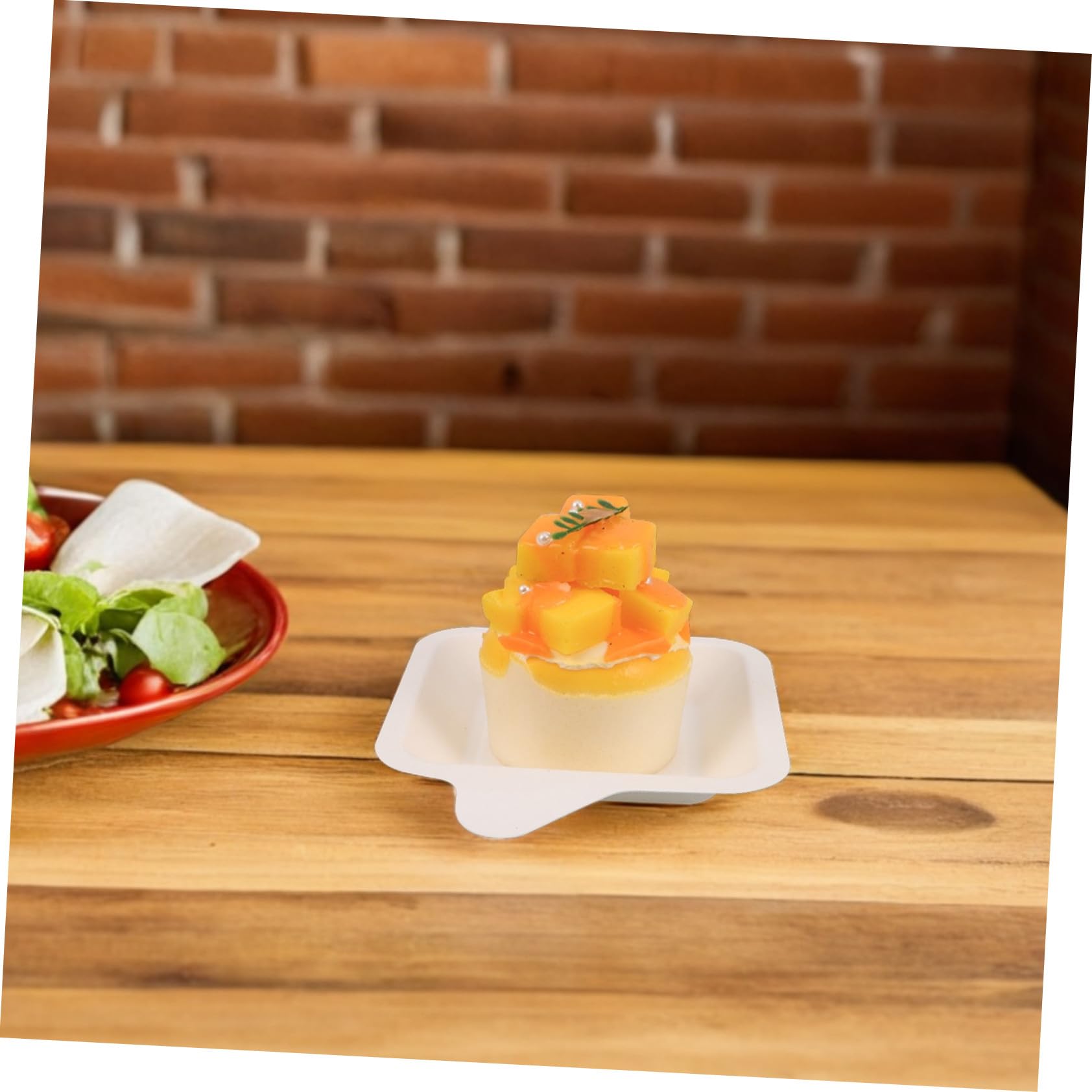 Homoyoyo 100piezas Platos de Papel Cuadrados Pequeños para Postres Tartas y Cumpleaños Plato de Papel Grueso para Fiestas Cenas y Barbacoas de Postre para Eventos Especiales