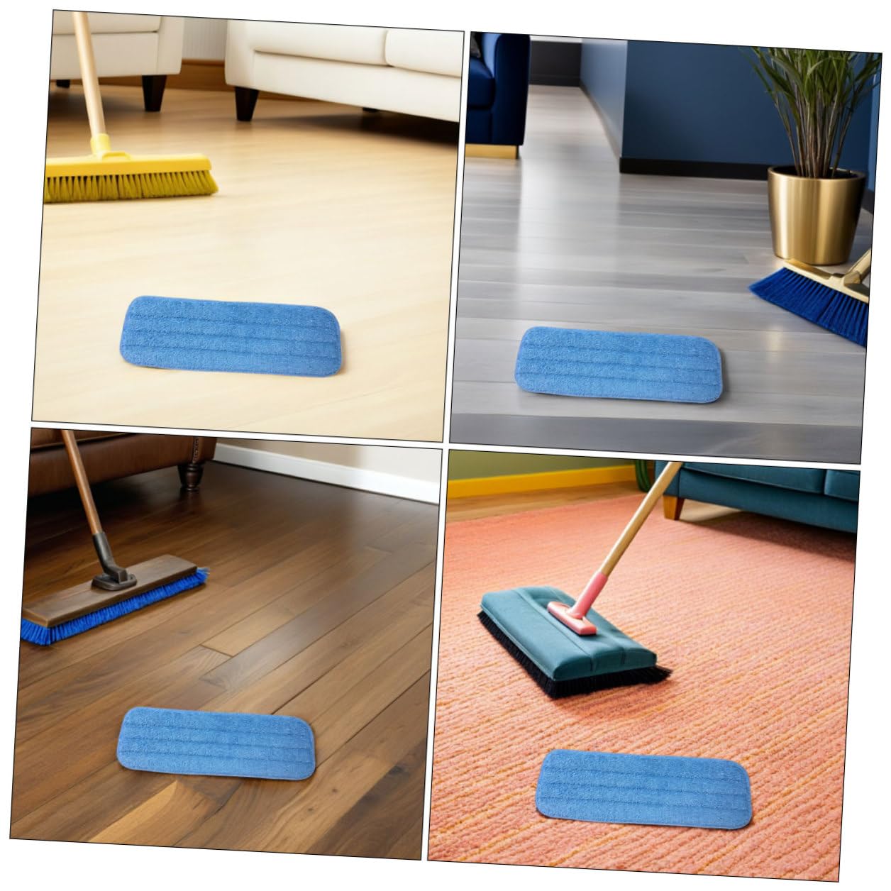 10 Pezzi Panni Microfibra per Scopa, Lavabili e Riutilizzabili | Pavimenti e Laminato, Ricambio Sostituibile, Pulizia Domestica Riducendo Sprechi