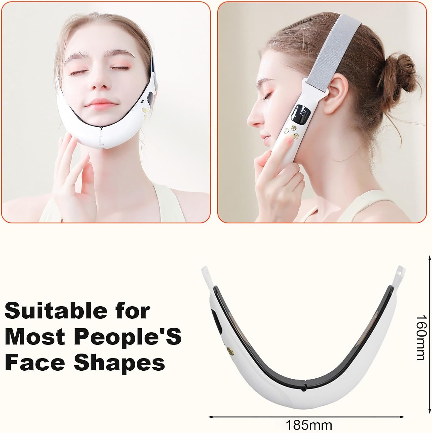 Smart Electric Double Chin V-Shaped Face Massager with 6 Modes and 12 Levels Adjustable Intensities, Chin Lifting Mask for Jowls Tightening and Face Slimmer, Gift for Women