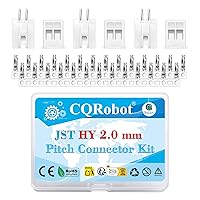 Vista 72 de CQRobot JST EL 4.5 mm de paso 2 pines conector electrónico IC macho, enchufes hembra carcasa y kit de terminales de crimpado en T macho/hembra. 50