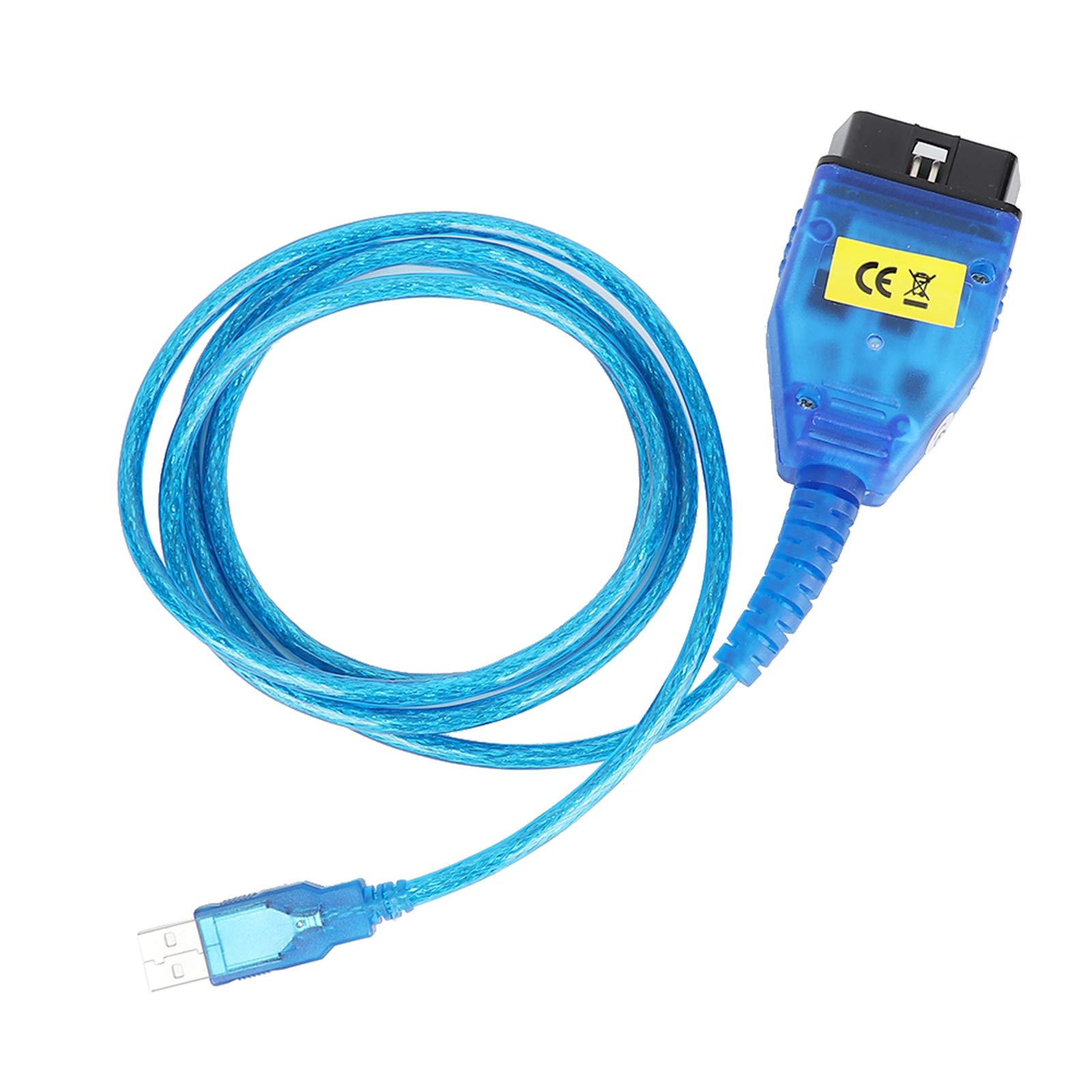 EVGATSAUTO USB OBD2 Diagnosekabel Interface K+DCAN K+CAN Adapter mit Schalter und CD-Treiber für Mini