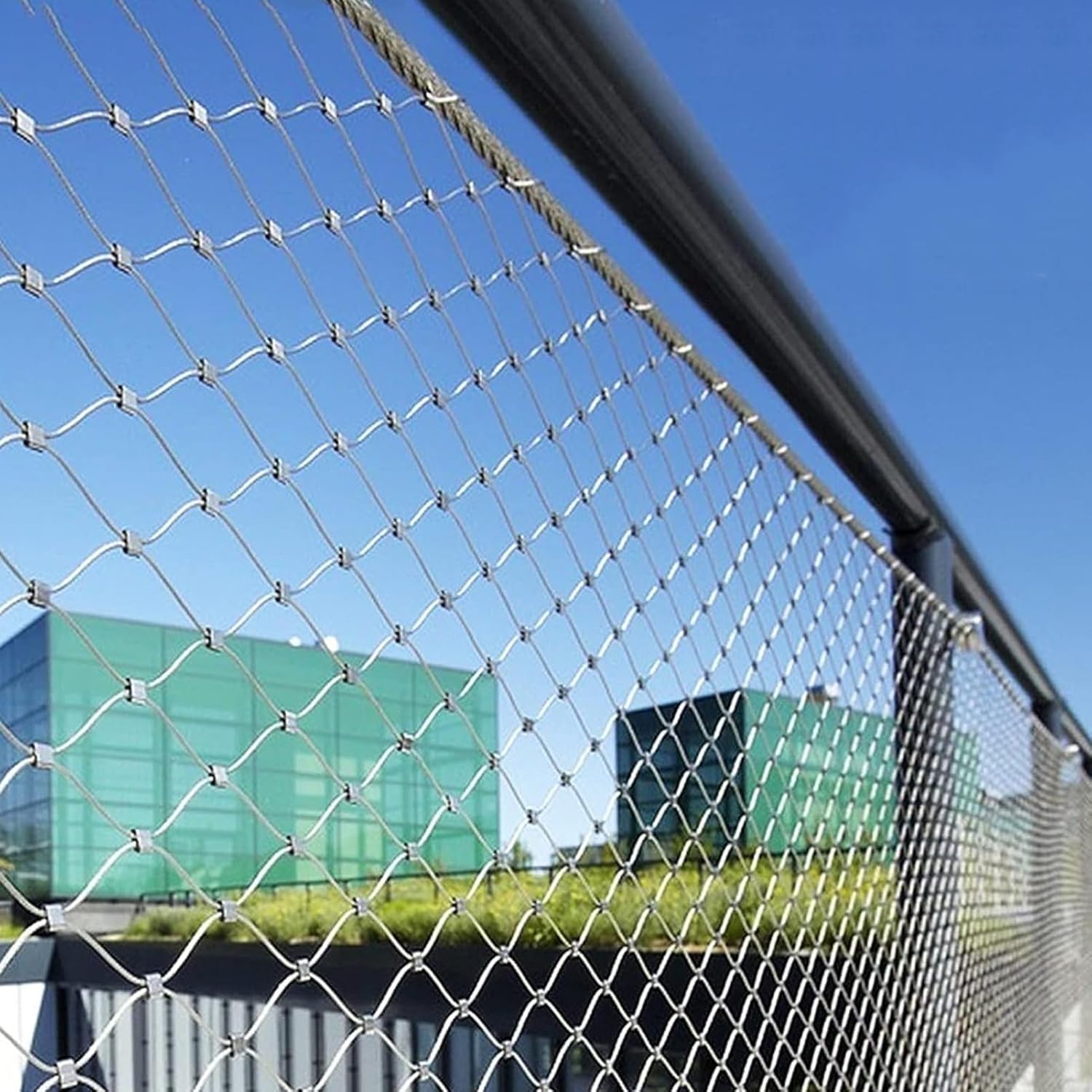 304 Stainless Steel Heavy Duty Mesh Safety Net - 2x5m Durable Rope Fence for Balcony & Stairs, 1.5mm Thick, Reliable Protection for Kids & Pets (10cm Color)