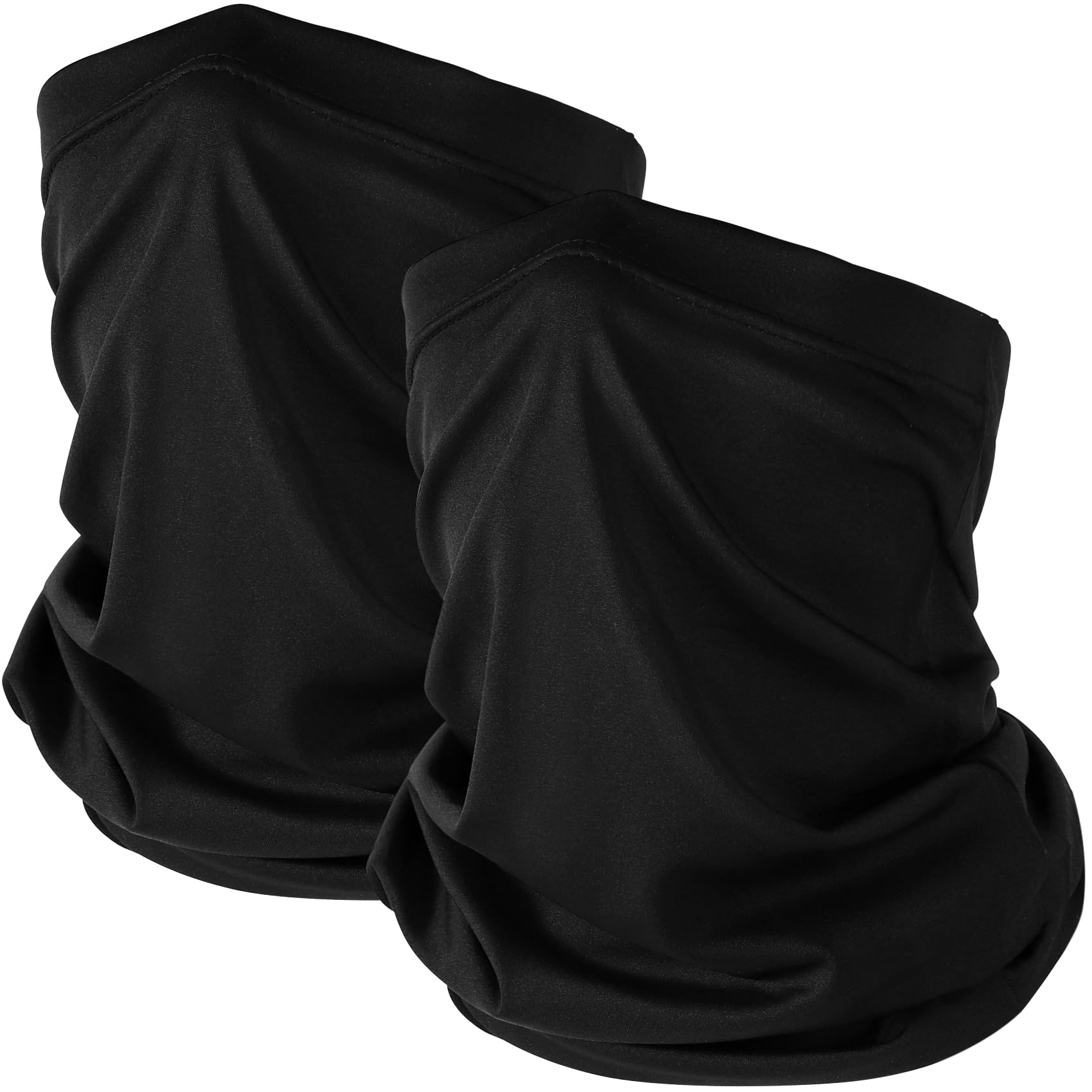 Chusta wielofunkcyjna, bandana, 2 sztuki, chusta na szyję, męska i damska, sportowa, wielofunkcyjna, oddychająca, wiatroszczelna, do jazdy na motocyklu, biegania, wędrówek, jazdy na rowerze (Czarny)