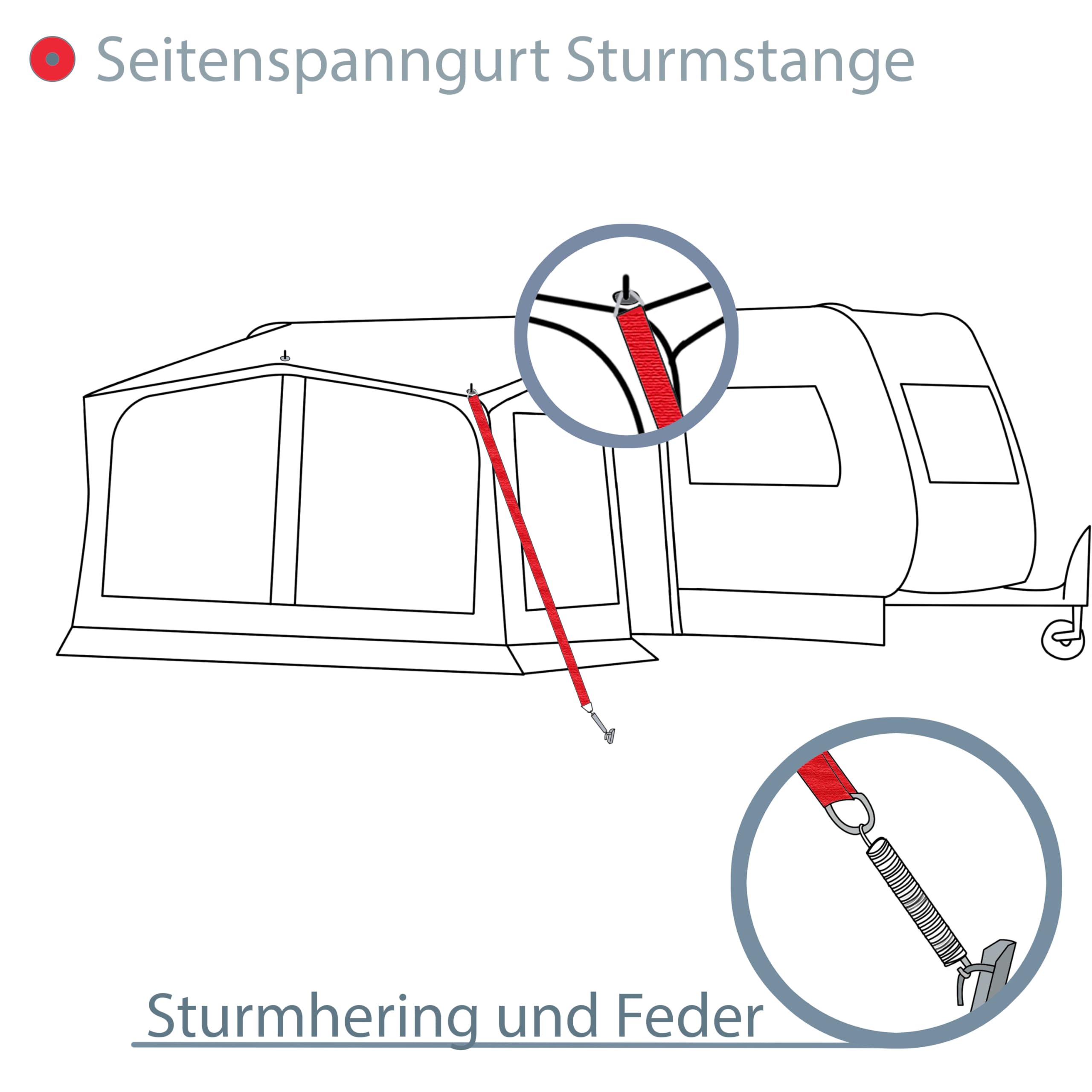 zelt spanngurte Sturmband Set 2x3,5m Spannfeder Heringe Sturmset Tie Down Sport & Freizeit East Coast Classic: Normandy Year_2017_Make_Toyota_Model_Sienna_Engine_3.5L Gas Grš§e:L