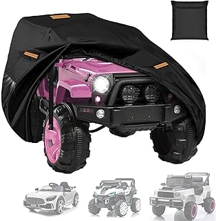Kovshuiwe Kids Ride On Toys Car Cover, Waterproof 600D Oxford Fabric, Powered Children Wheels Toy Vehicles Cover for Outdoor Protection,Full Enclosure Wheels Protection, 52" X 28" X 24"