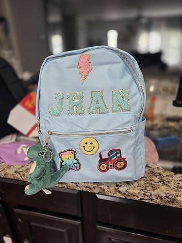 Miniatura 4 de Mochilas personalizadas para niñas y niños, mochila de regreso a la escuela, mochila personalizada con parche de nombre, mochila escolar impermeable