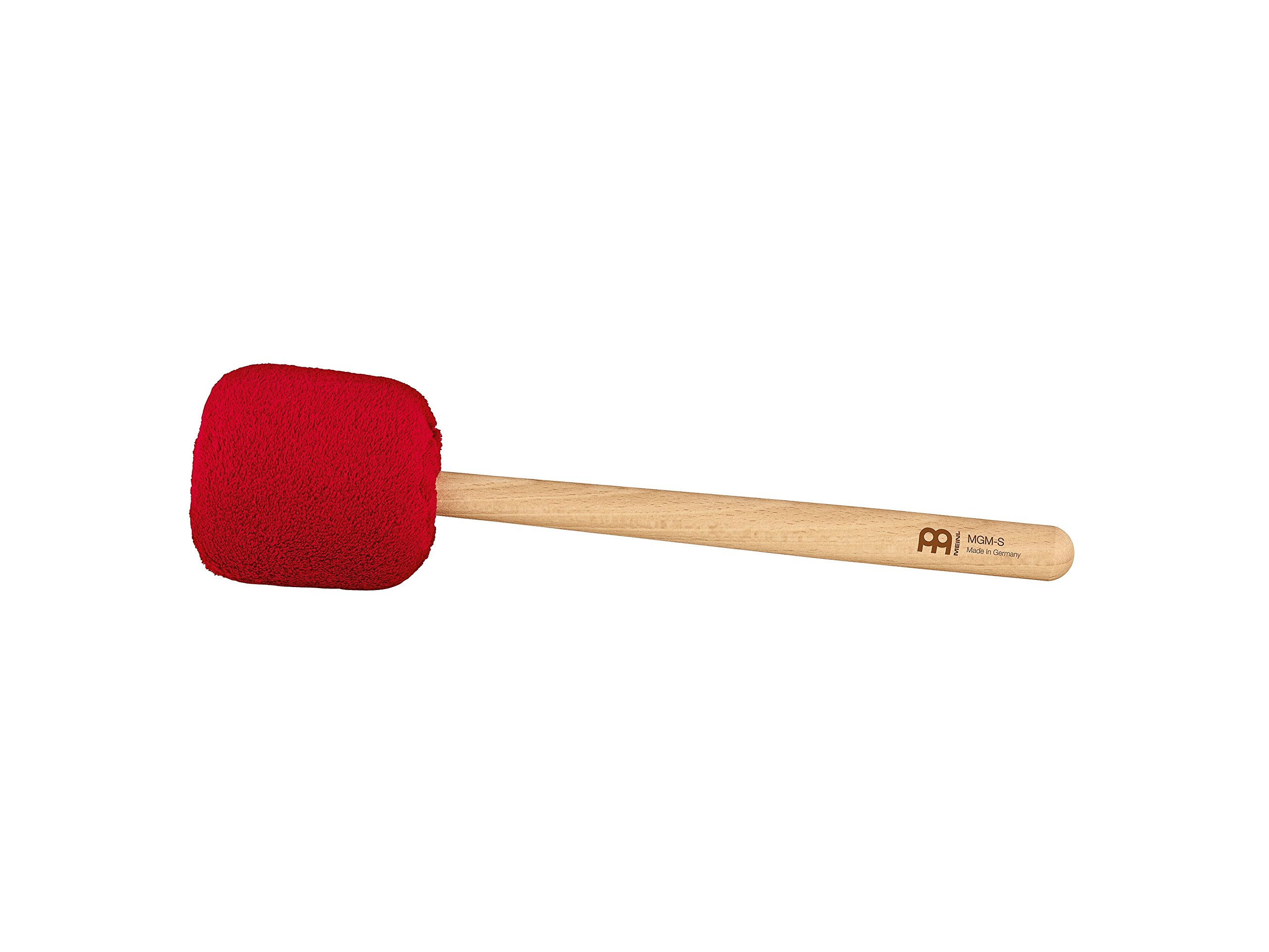 Sonic Energy Mailloches de Gong Small – Mailloche rouge avec manche en bois de hêtre – Pour les joueurs de gong, la méditation, la percussion – Laine de mouton, rembourrage synthétique (MGM-S-R)