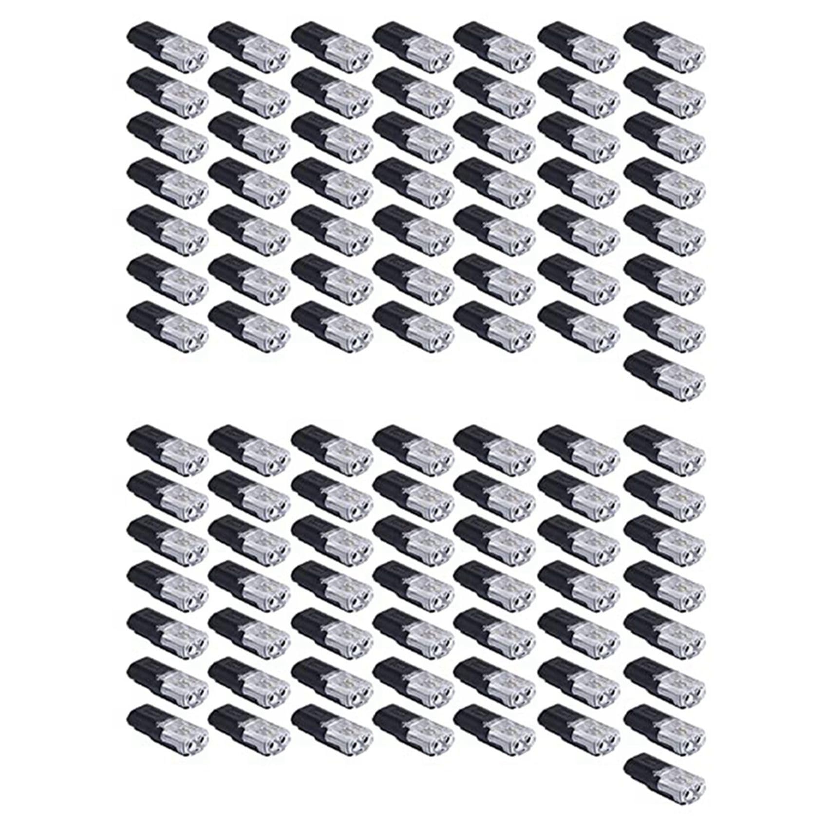 Jnchdghwa As Shown 100Pcs Double-Wire Plug-In Connector With Locking Buckle,Pluggable Connectors 2Pin 2 Way Universal Compact Wire Terminal