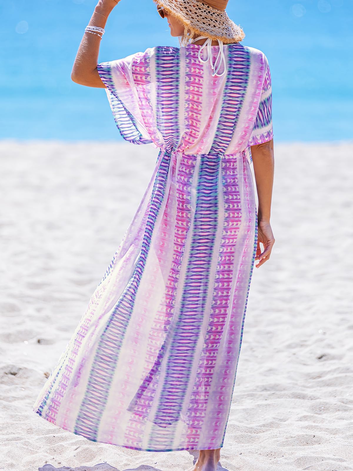 CUPSHE Copricostume da spiaggia da donna 2024 kimono copricostume da bagno cardigan abiti da annodare