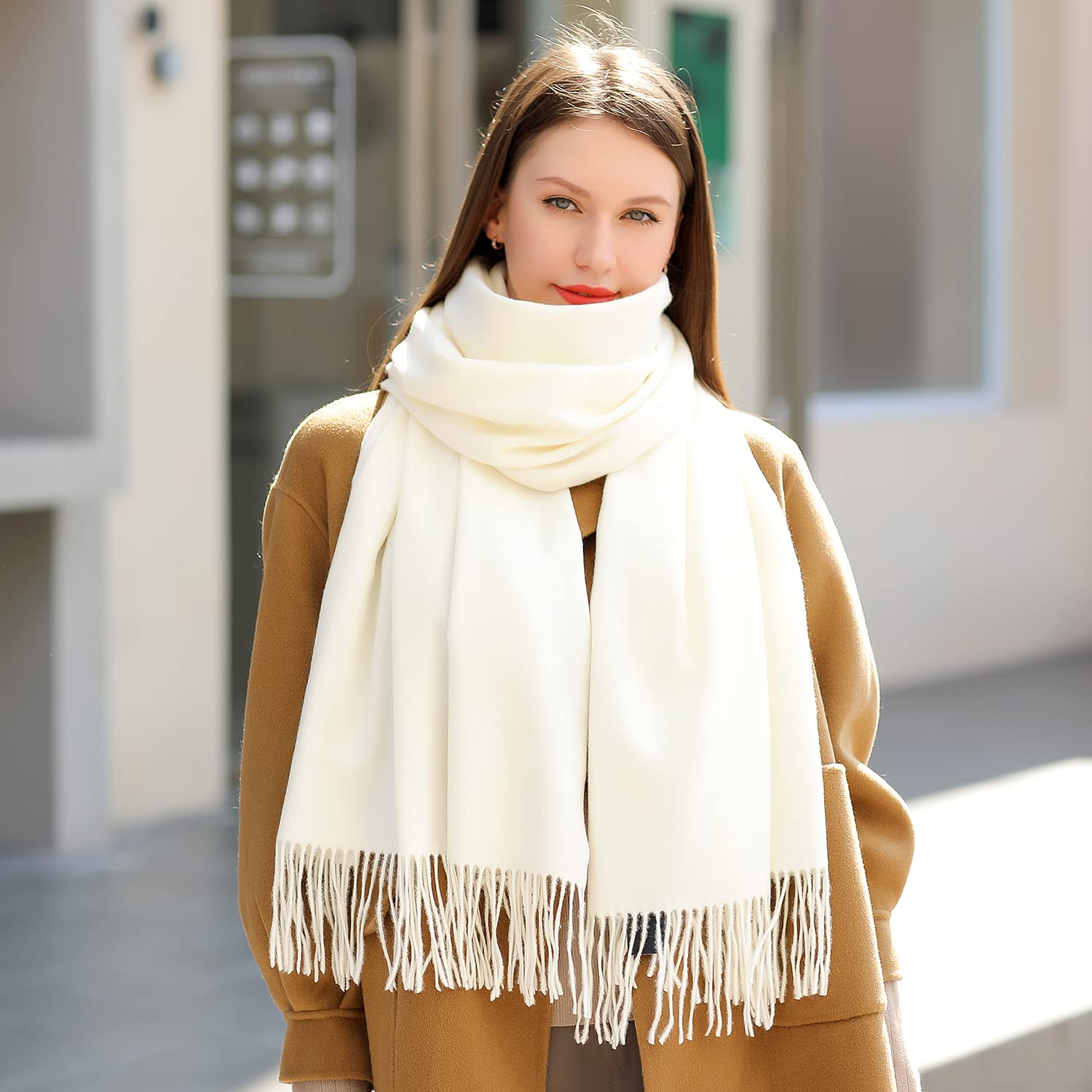 MASADA Bufanda de invierno para mujer cálida y suave XXL 200 x 70 cm