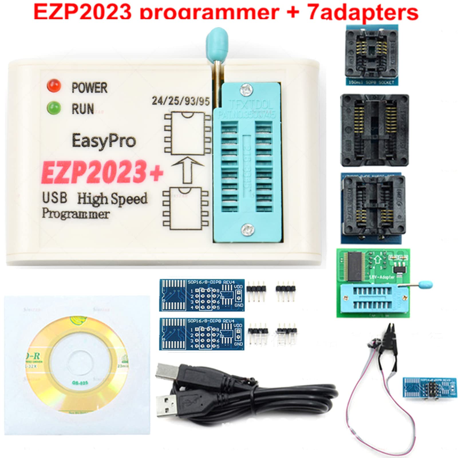 BAIRU EZP2023 Programmatore ad velocità USB supporta 25 flash SPI 24 25 93 95 EEPROM per Windows 2000 / XP/Vista / Win7 / 8/10 SPI Flash Programmer