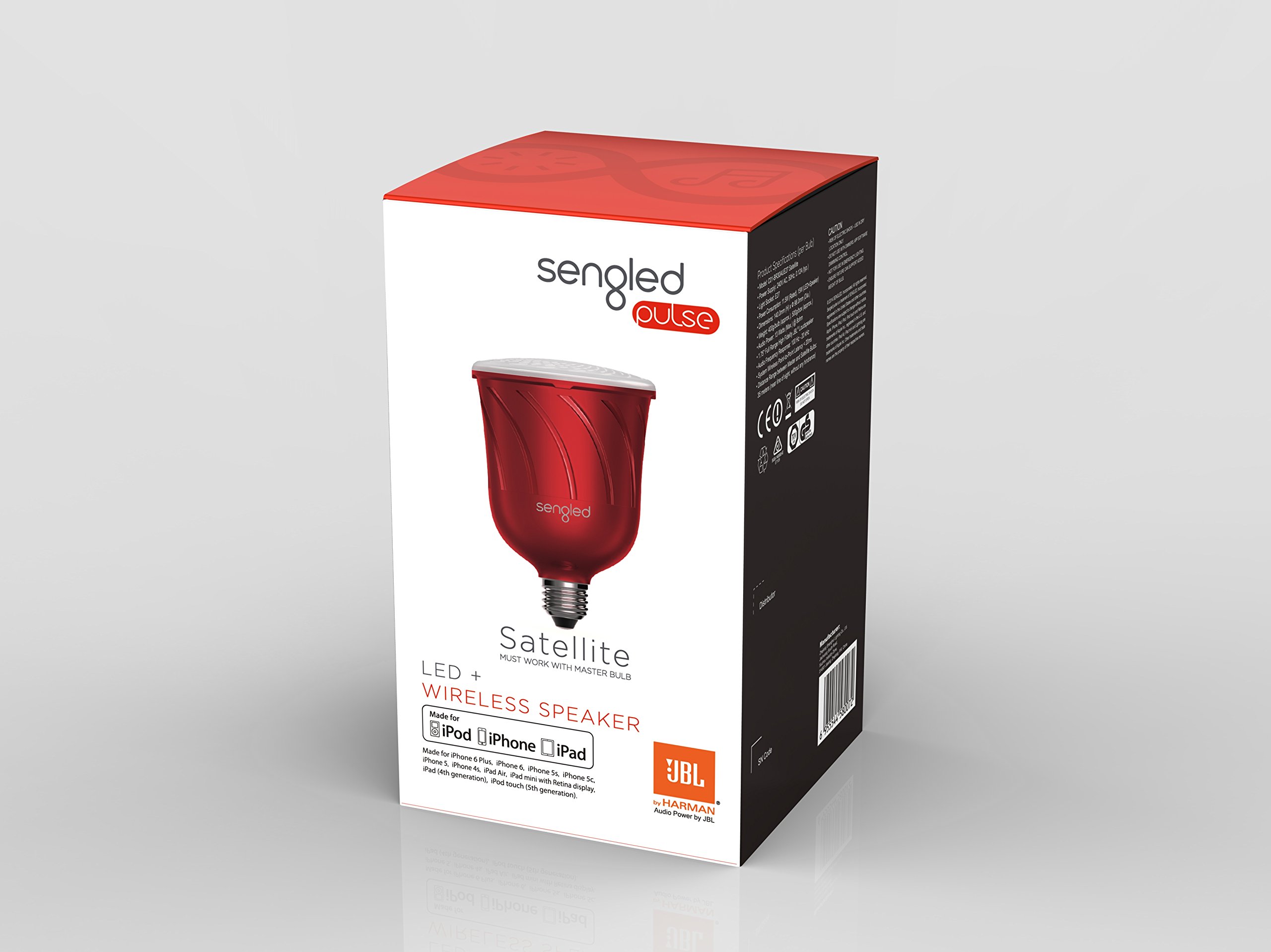 Sengled Pulse Satellite LED Leuchtmittel mit BT-Lautsprecher, candy apple