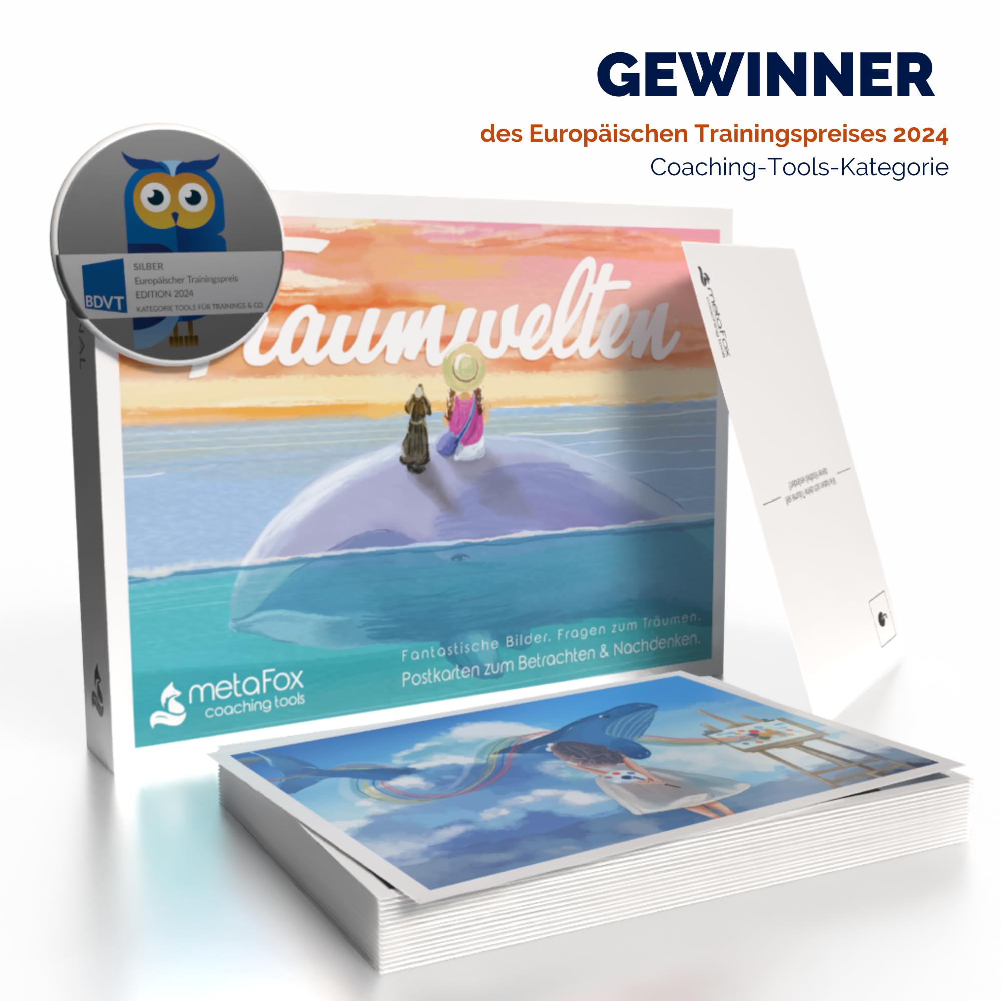 metaFox „Traumwelten“ - 52 illustrierte Postkarten für deine Träume