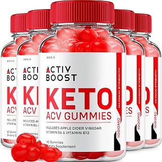 (5 Pack) Activ Boost Keto ACV Gummies - Activ Boost Keto ACV Gummies Reviews, Activ Boost Keto ACV Advanced, ActivBoost Weight Management Keto Ingredients Vitamin B12 Keto+ACB, 1000mg (300 Gummies)