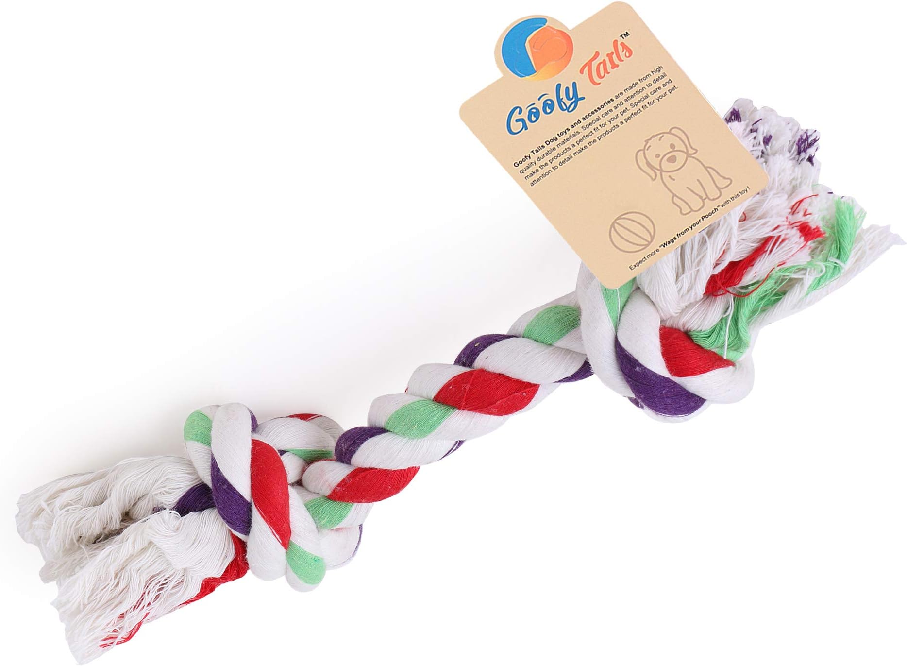 Goofy Tails Cotton Rope Toy, Multi Color, 200 g (Large)