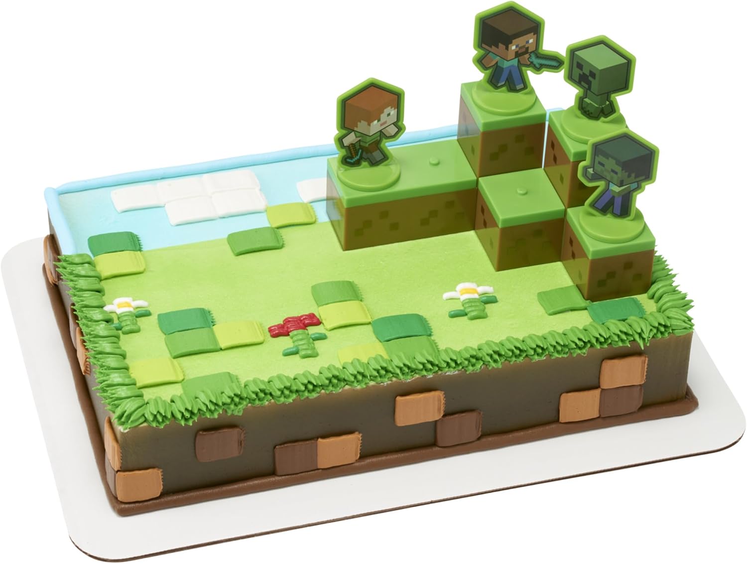 DecoSet® Mobs Beware Minecraft Cake Topper, 6-Piece Stackable Cake Decoration, Interlocking 3D Blocks With Characters, Food Safe Birthday Cake Decoration DecoSet® Mobs Beware Minecraft Cake Topper, 6-Piece Stackable Cake Decoration, Interlocking 3D Blocks With Characters, Food Safe Birthday Cake Decoration