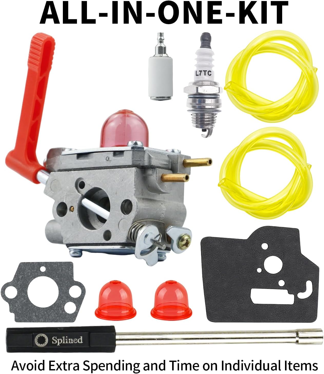 C1U-W50A Carburetor Compatible with Poulan PR28PS PP28CD PP28LD PP28PD Trimmer Carb for Snapper S28BC S28CD String Trimmer Replace for 705539 967089801