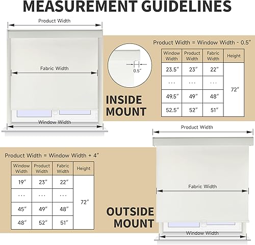 Miniatura 6 de ColourTree Persianas opacas sin cordones, sin cordones, con aislamiento térmico, fácil de instalar, para oscurecer la habitación, para el hogar,