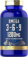 Vista 1 de Carlyle Suplemento Omega 3 6 9 1,200 mg 180 cápsulas de gel suave Complejo triple Omega Aceites de pescado, linaza y borraja con EPA y DHA