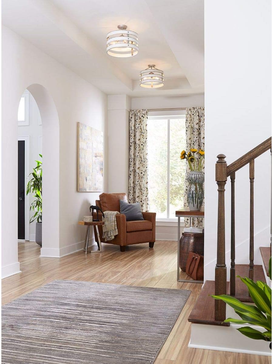 Progress Lighting P350049-141 Gulliver Semi-Flush/Convertible, Galvanized Finish , Gray