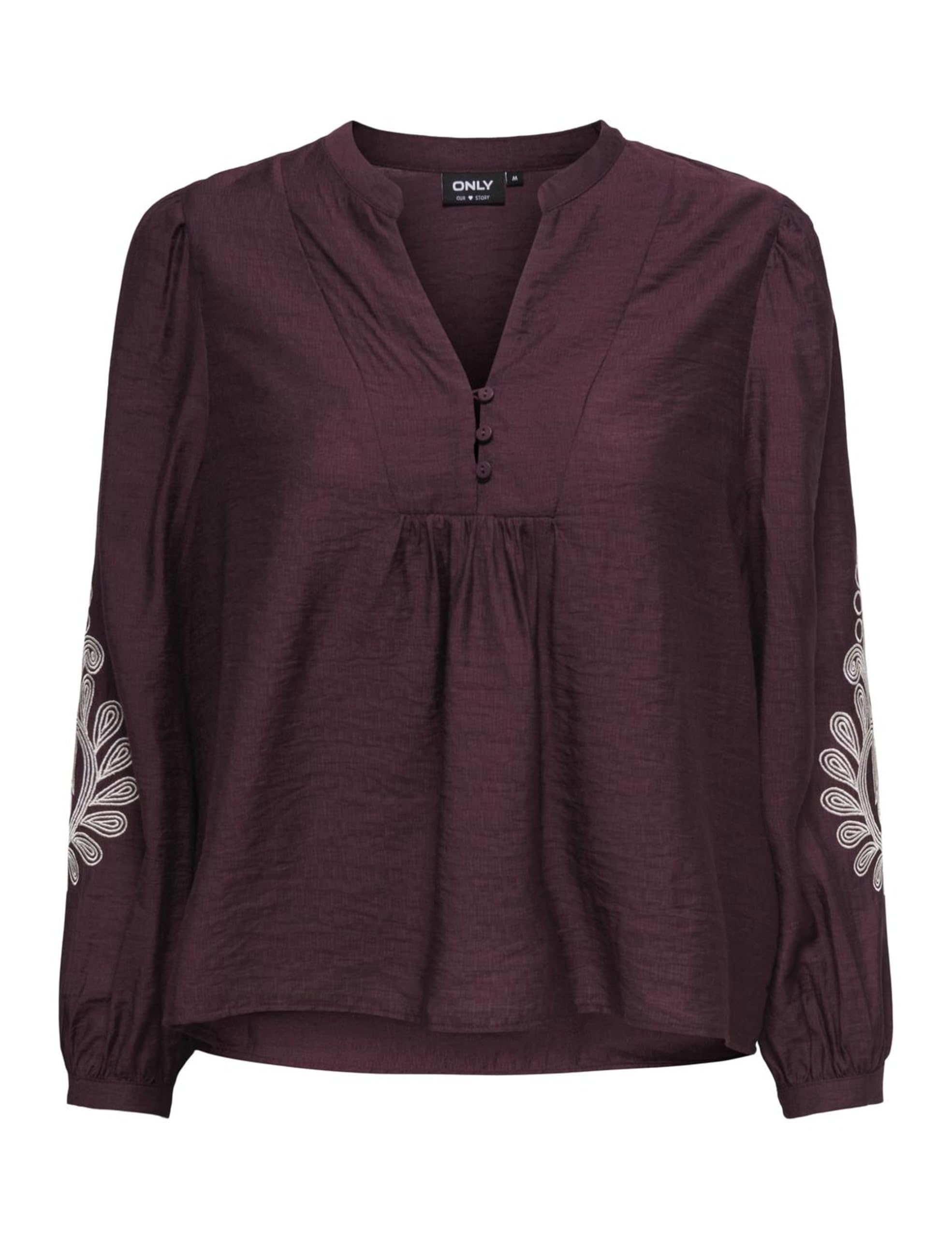 Only Women's Winetasting Onlkana 7/8 Wvn Regular Fit Top With Button Detail For Everyday Use, Xs Uk
