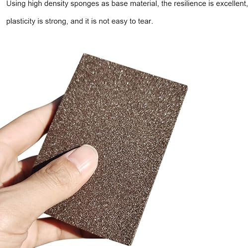 Miniatura 7 de Paquete de 10 esponjas de lijado de grano 180, bloques de lijado lavables y reutilizables, ideales para ollas, sartén, cepillo de esponja, vasos,