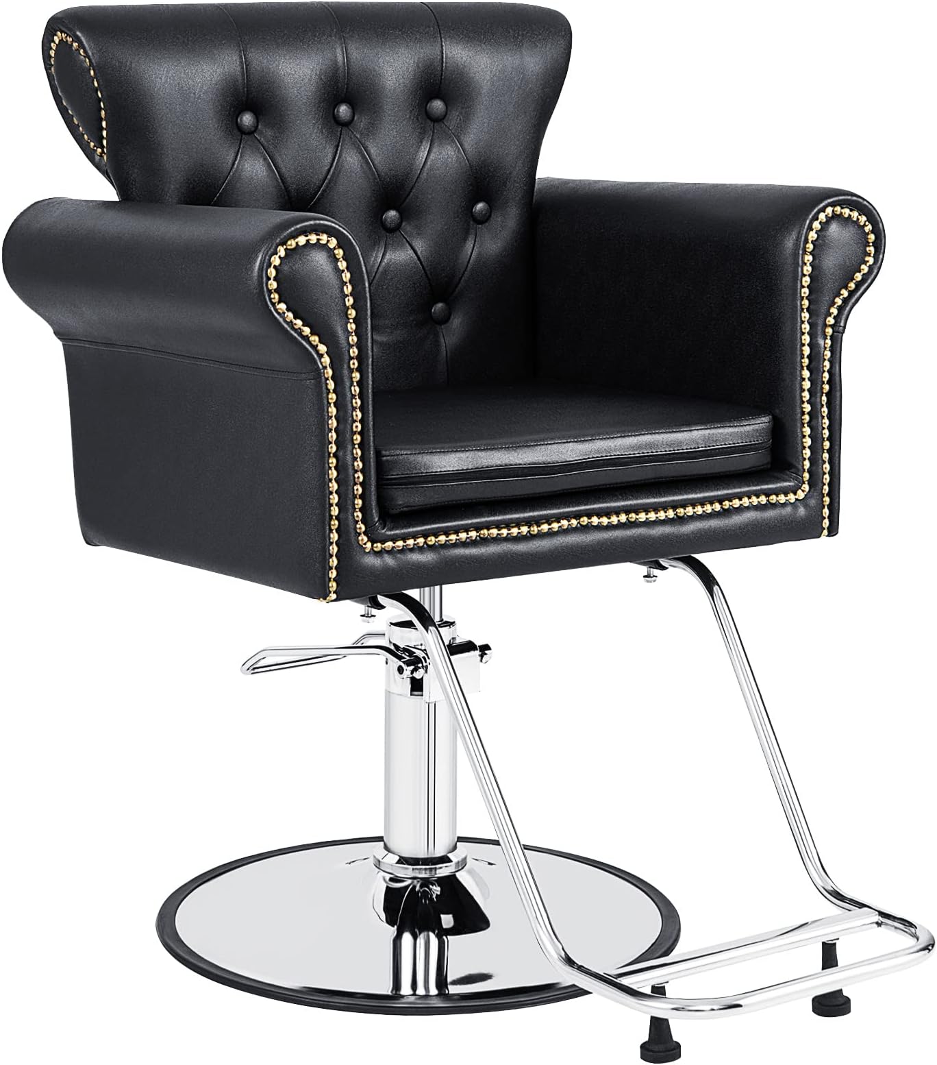 Salon Chair, Barber Chair For Hair Stylist, Styling Chair With Heavy Duty Hydraulic Pump, 360° Swivel Hair Salon Chair With Footrest For Beauty Spa Shampoo Max Load Weight 330 Lbs Black P 010961852233 - View #3