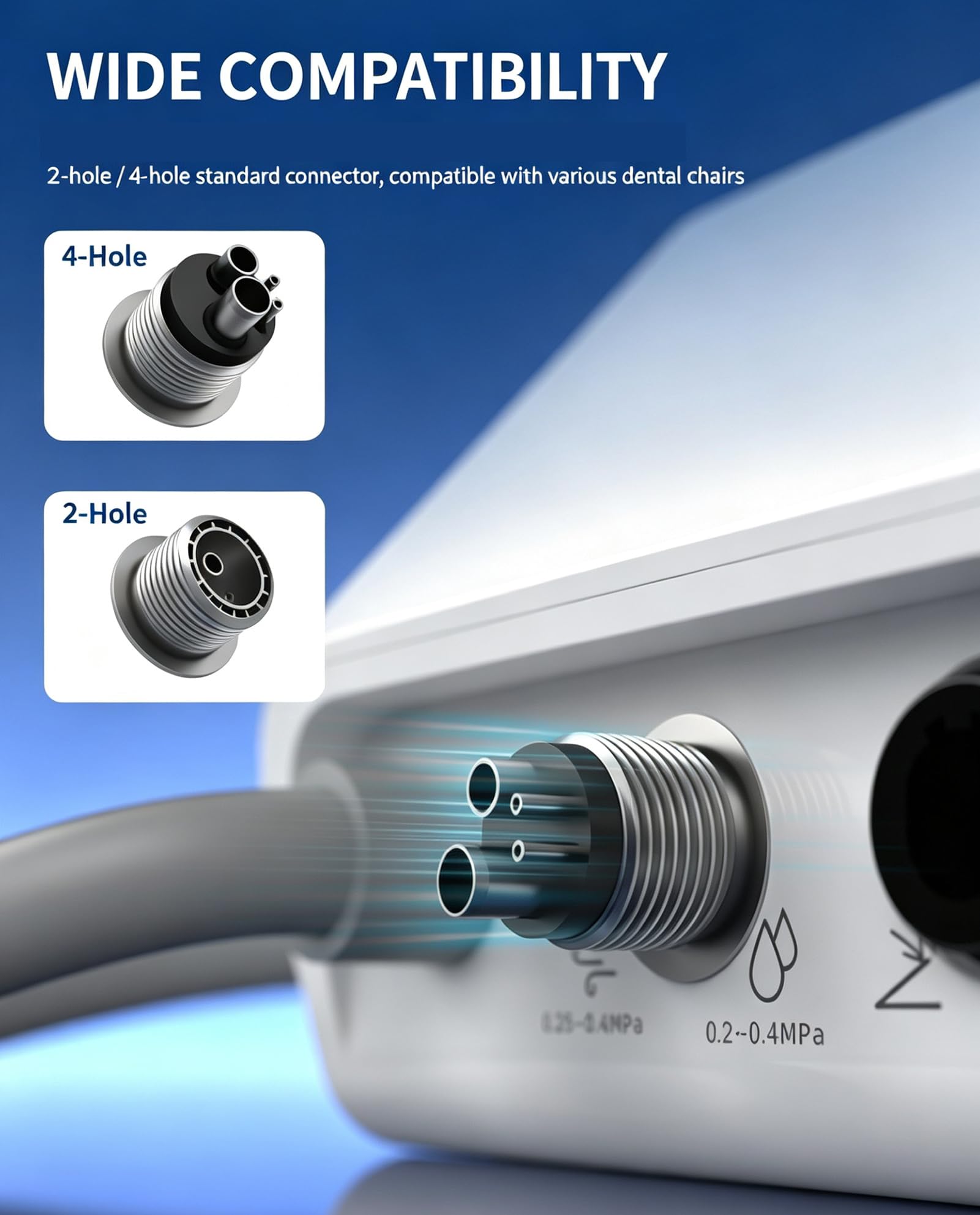 GOURIXIN 2-in-1-Endodontie-Handstück, 5-Zoll-HD-Touchscreen | Dental-Endo-Radar, mehrere Geschwindigkeitsstufen, minimal leiserer Betrieb, für verschiedene Arten von Zahnarztstühlen