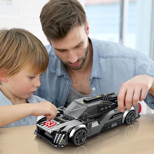 Miniatura 6 de ZYLEGEN Juguete de construcción de autos de carreras para niños y adolescentes, para dar o coleccionar, auto deportivo coleccionable, kit de
